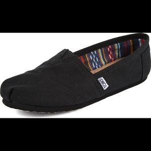 Black Slip On Toms